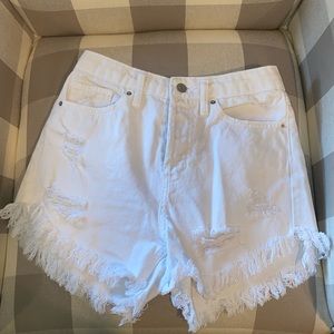 wild fable white jean shorts
